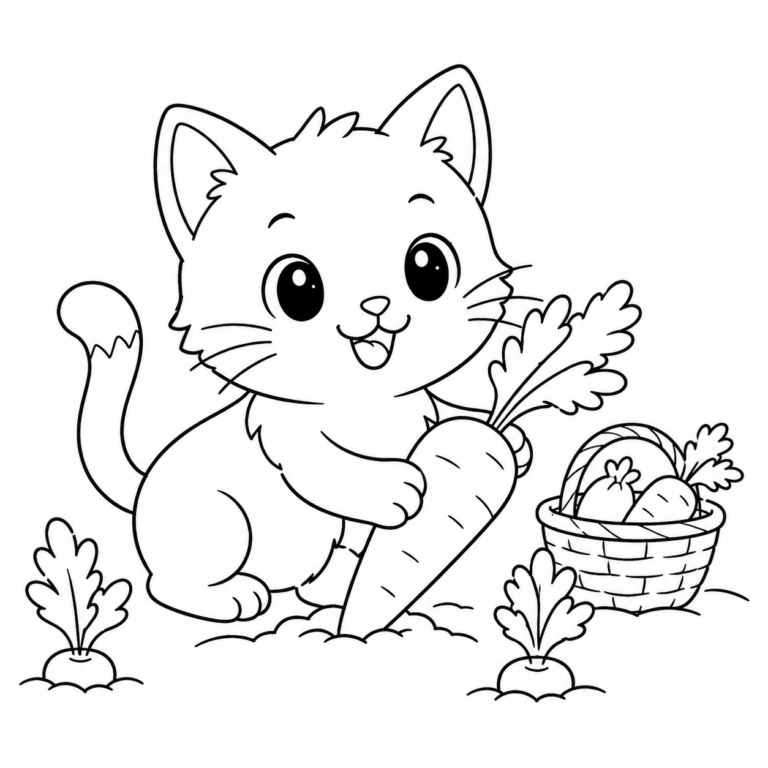 ねこ　と　にんじんの見本