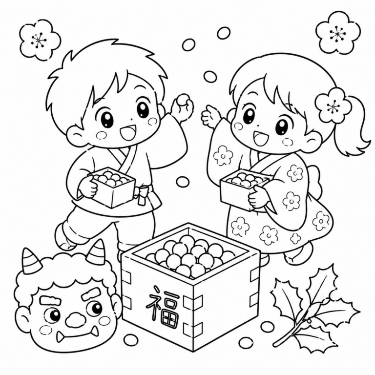 せつぶん　まめまきの見本
