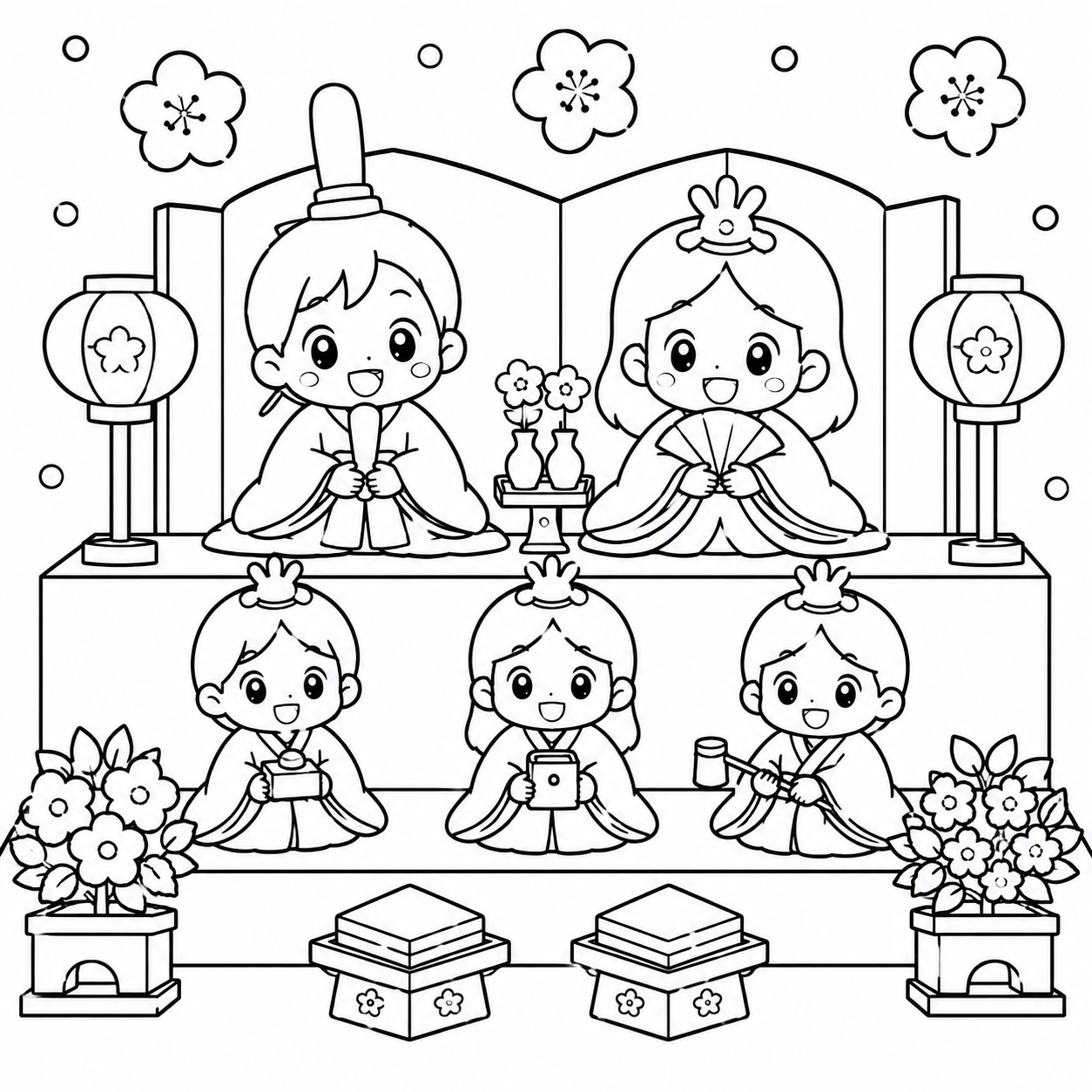 の印刷用塗り絵