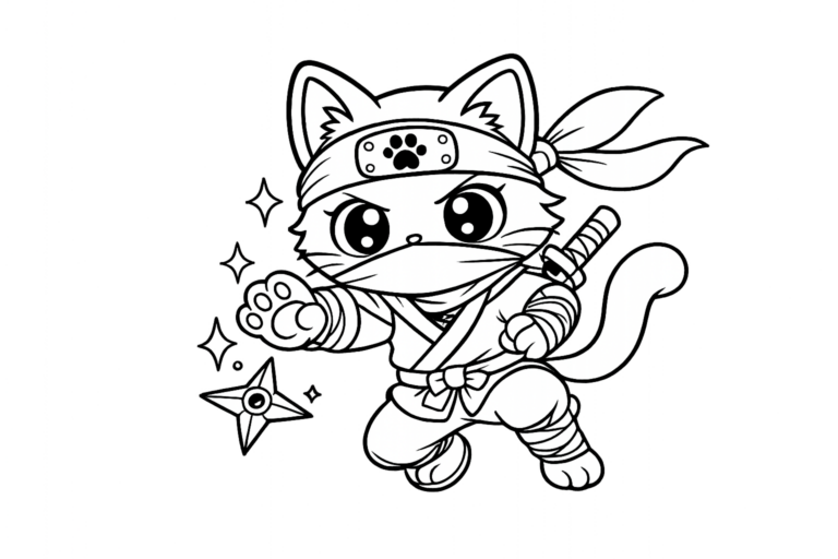 ねこ　にんじゃの見本