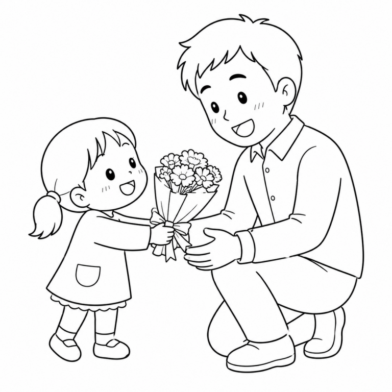 ちちのひ　おとうさん　ありがとうの見本