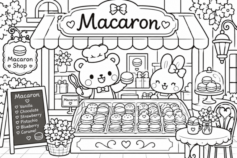 かわいい　マカロンやさんの見本