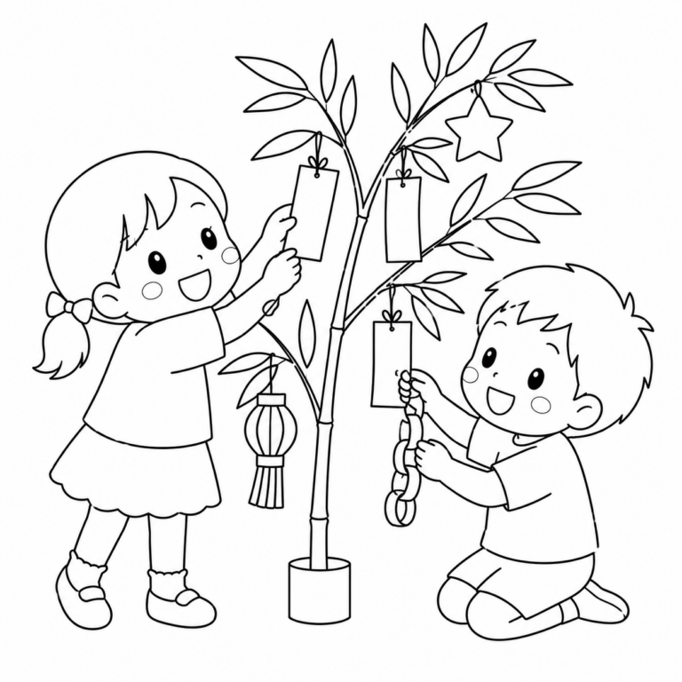 たなばた　かざりの見本