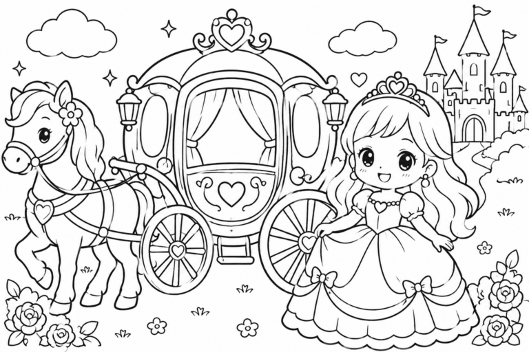 プリンセスとすてきな　ばしゃの見本