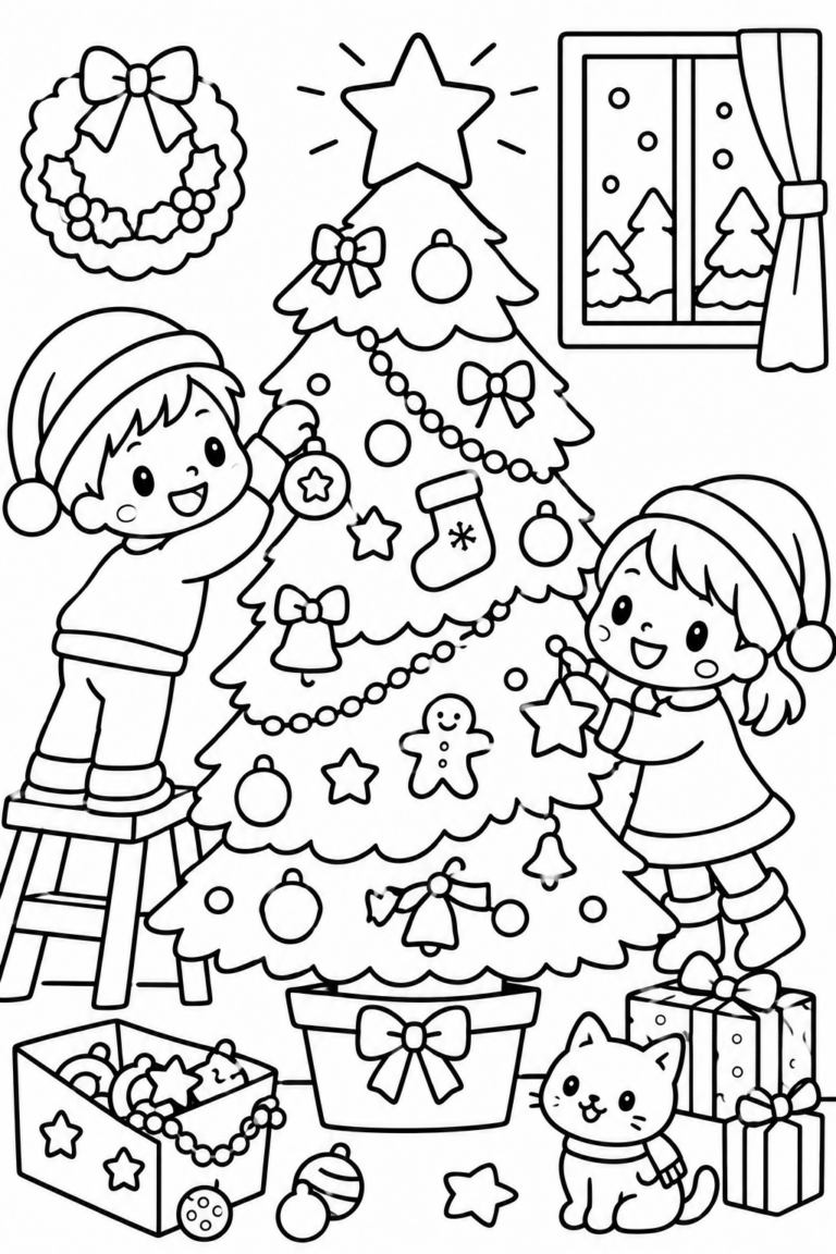クリスマスツリーのかざりつけ♪の見本