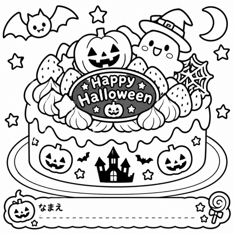 名前が書けるハロウィンケーキの見本
